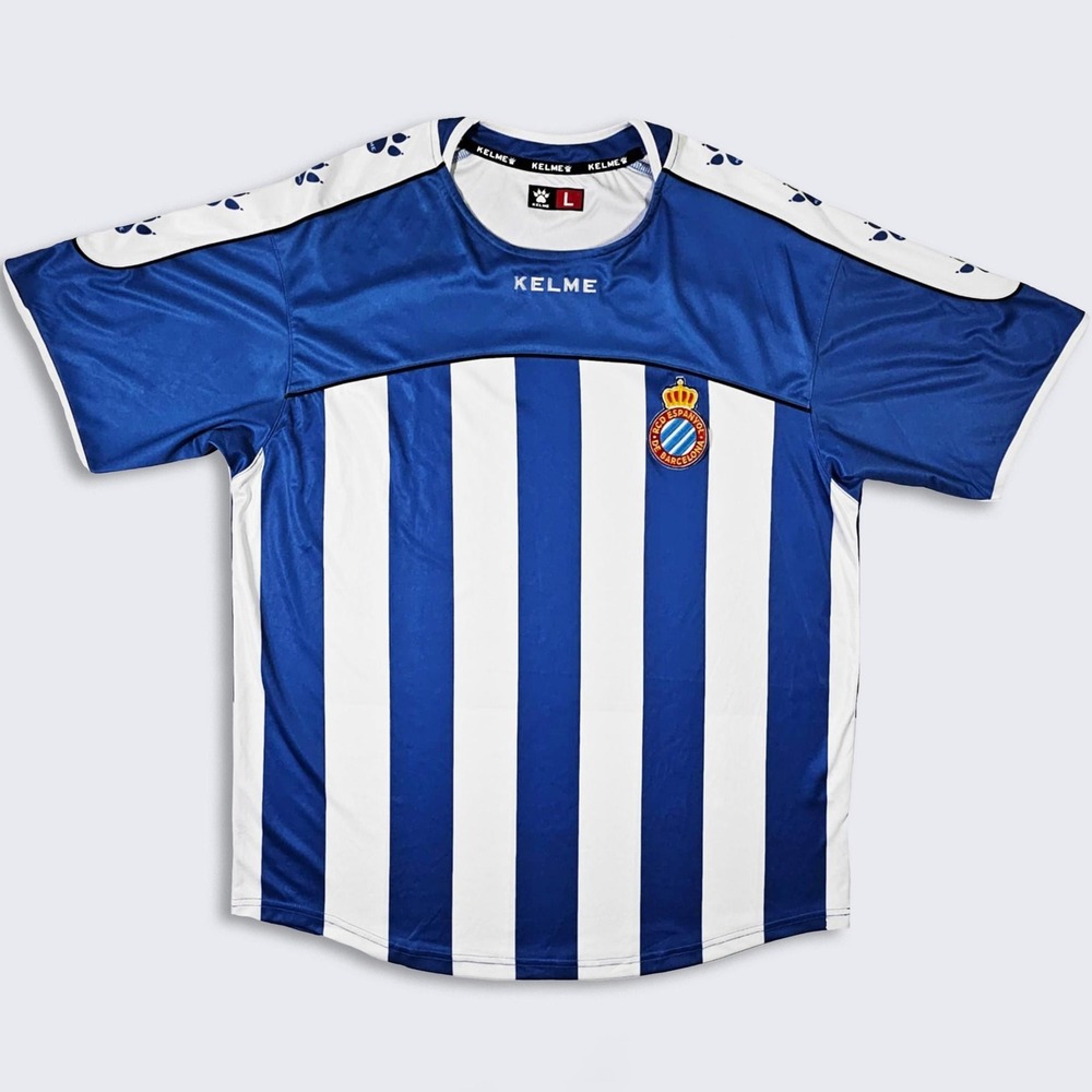 RCD Espanyol de Barcelona Kelme Soccer Jersey - Blue & White Uniform Shirt